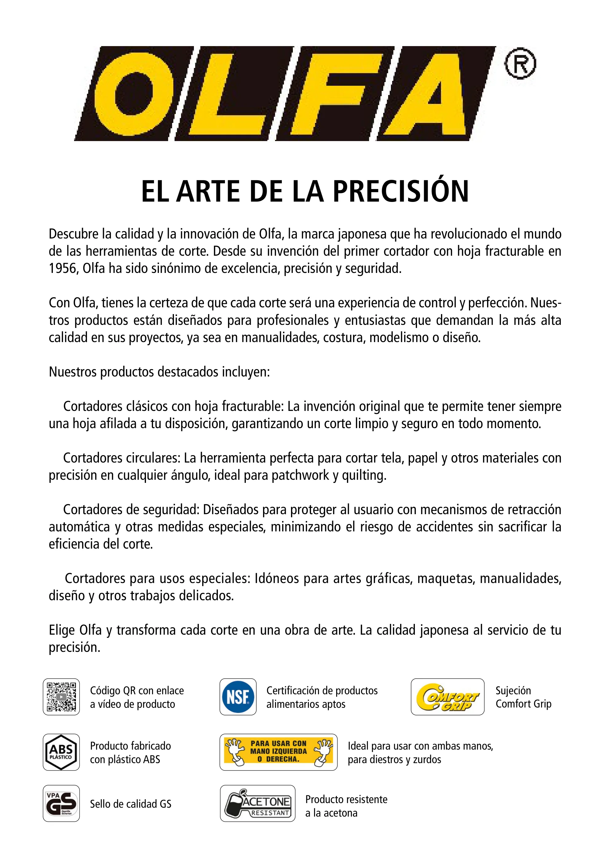 Portada de Olfa en el catálogo general