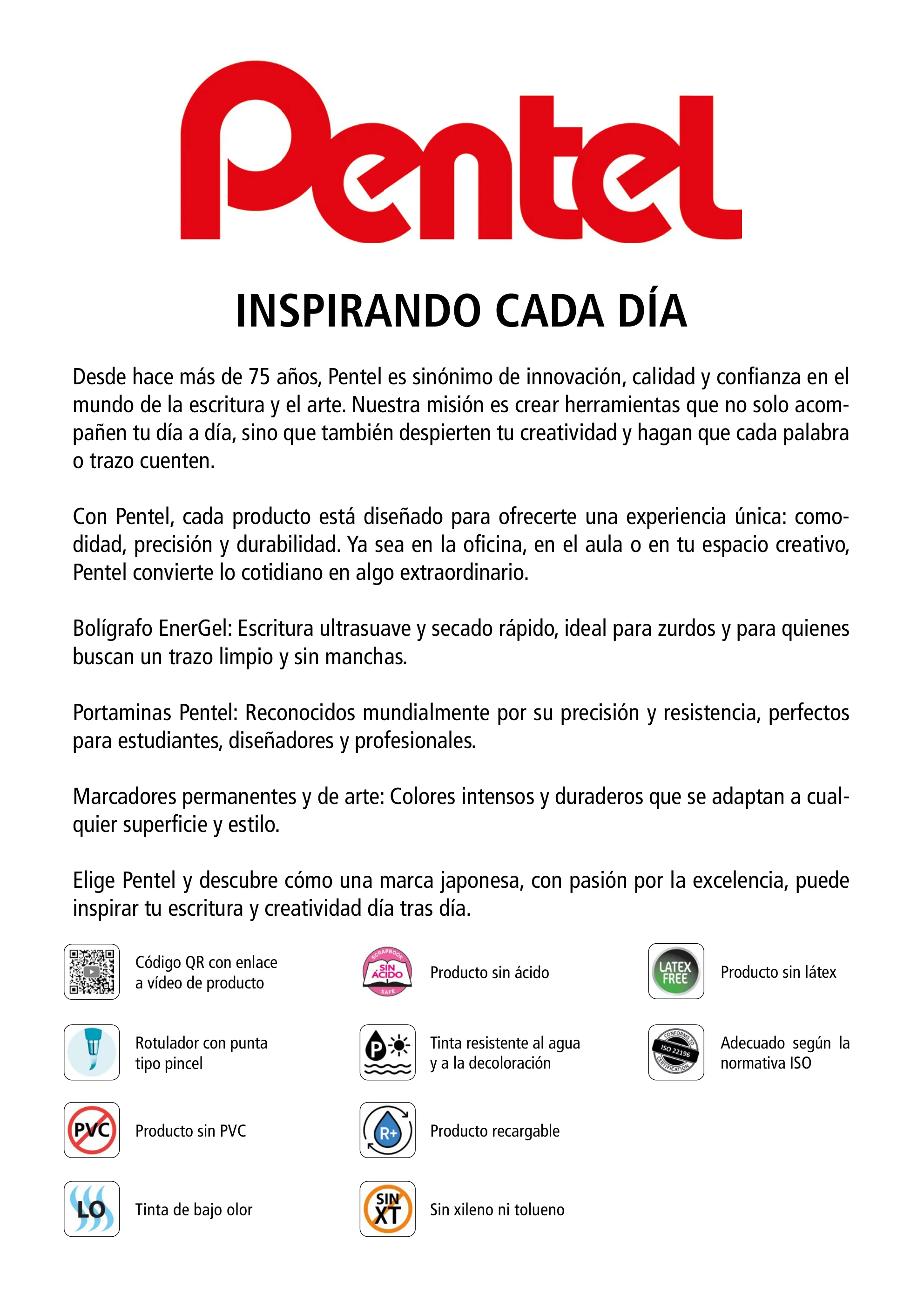 Portada de Pentel en el catálogo general