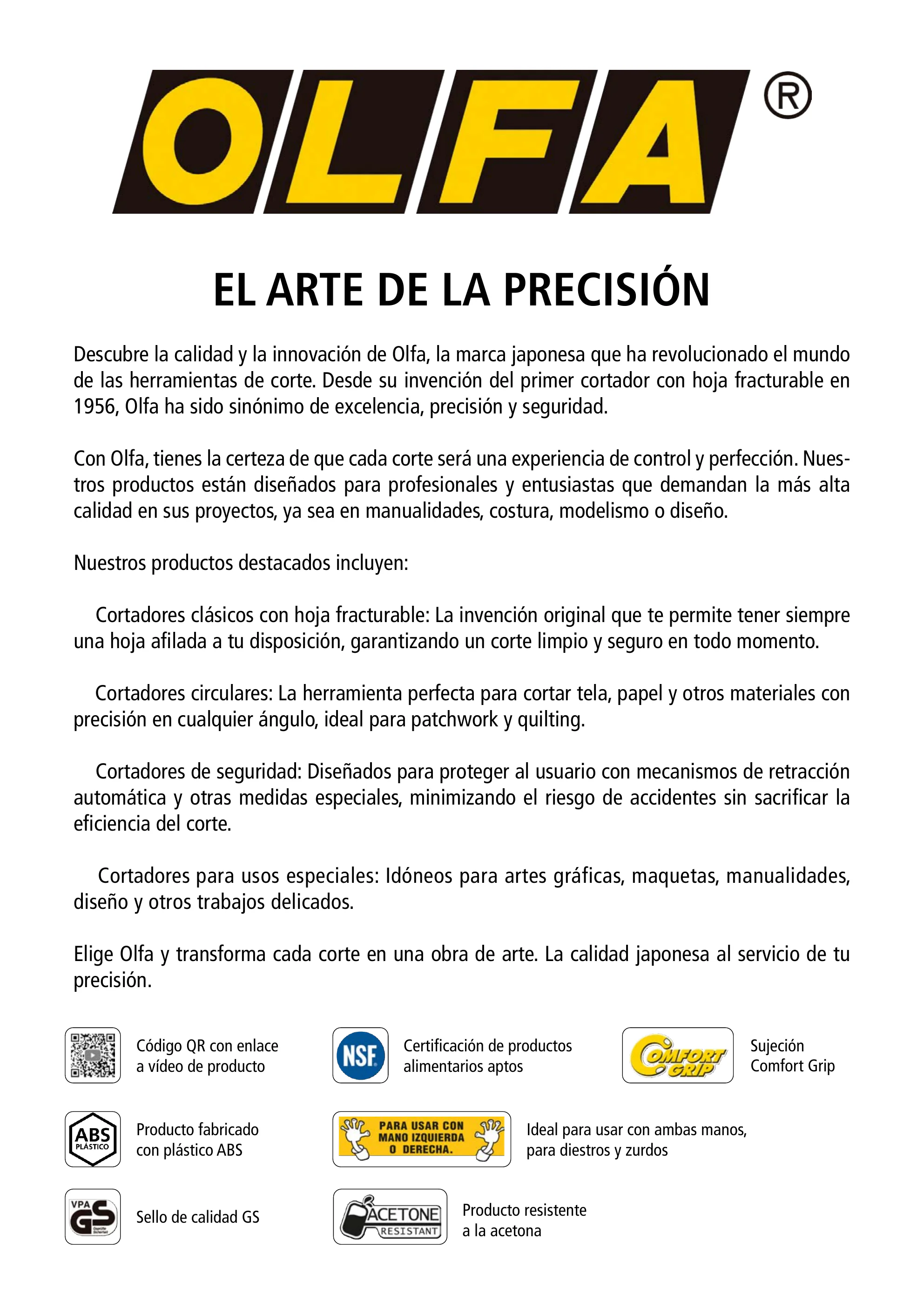 Portada de Olfa en el catálogo general