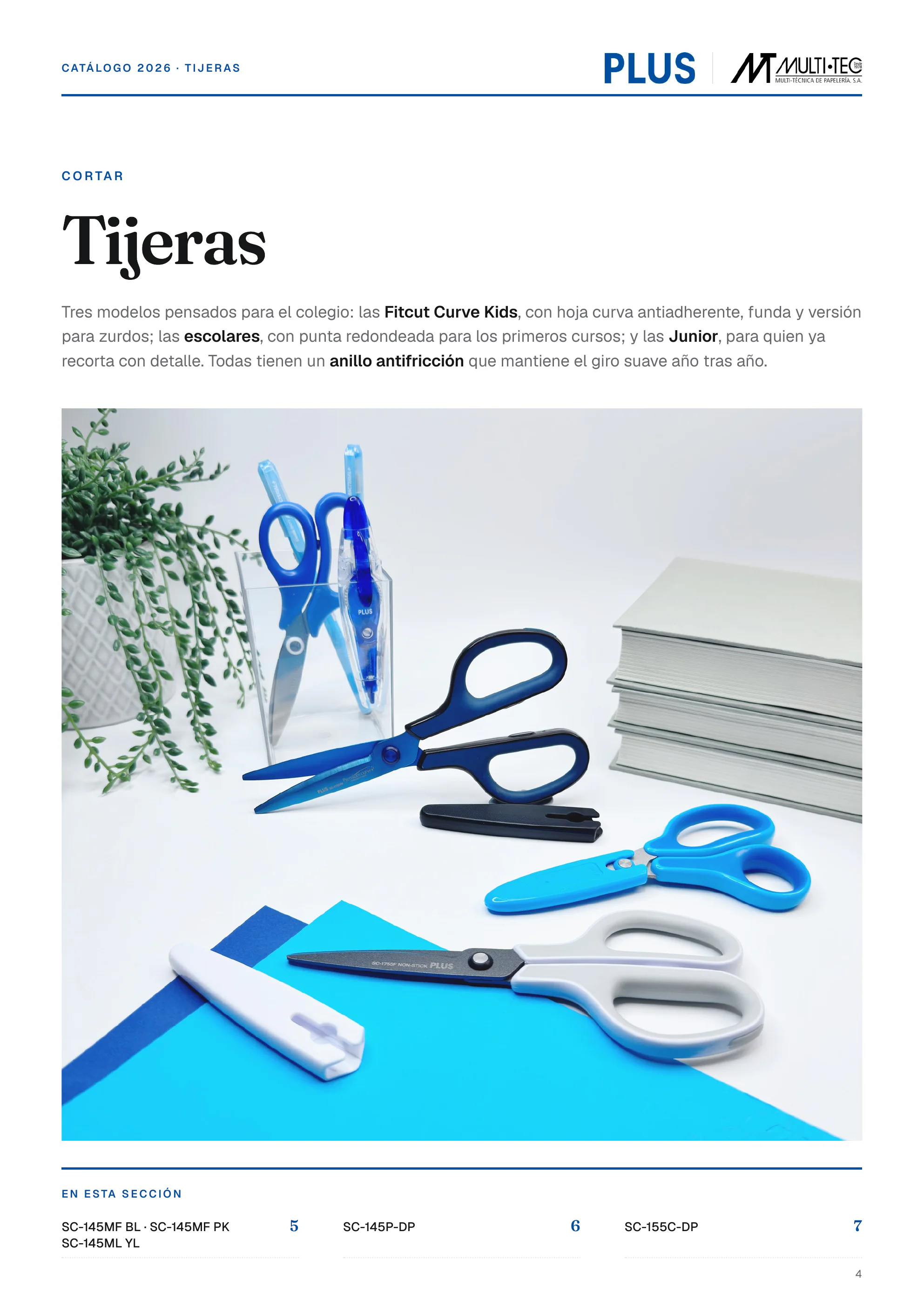 Portada de Tijeras en el catálogo PLUS
